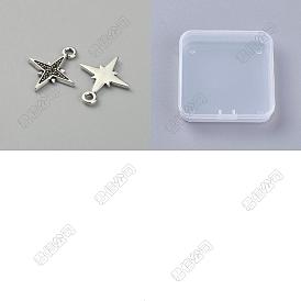 100pcs pendentifs en alliage de style tibétain supports de strass, étoiles