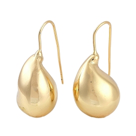 Teardrop Brass Dangle Earrings for Women, Long-Lasting Plated