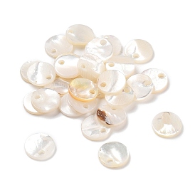 Резные подвески из натуральных белых ракушек, плоско-круглые