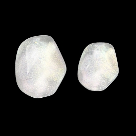 K9 Glass Cabochons, with Glitter Powder, Potato