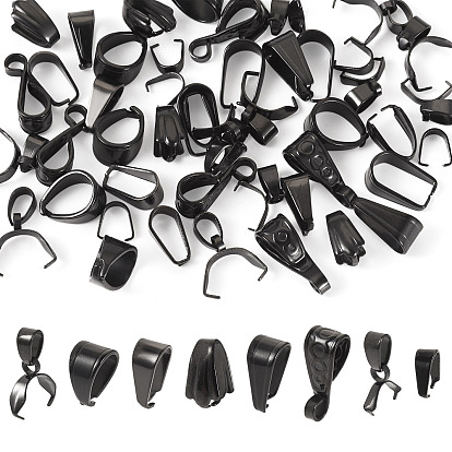 48 шт. 8 стили 304 защелкивающиеся дужки из нержавеющей стали