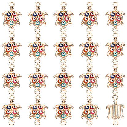 Подвески из сплава эмали, золотые, черепаха со злым глазом