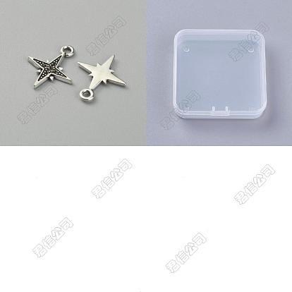 100pcs pendentifs en alliage de style tibétain supports de strass, étoiles
