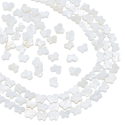 3 Strands Natural Freshwater Shell Beads Strands, Butterfly