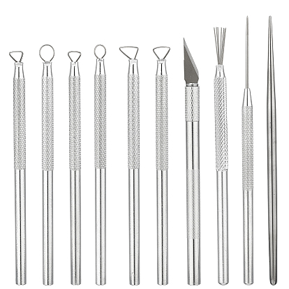 Наборы инструментов для работы с полимерной глиной, включая алюминиевый сплав, глиняную скульптуру, текстуру проволоки и инструмент, набор ножей для рукоделия, инструмент для создания деталей скульптуры