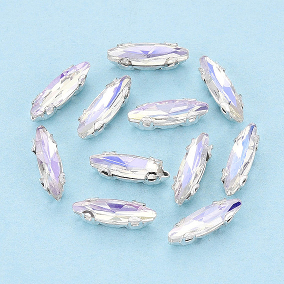 Пришить бусины монте из стразов, с настройками латуни, аксессуары для одежды, лошадиный глаз 