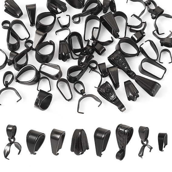 48 шт. 8 стили 304 защелкивающиеся дужки из нержавеющей стали