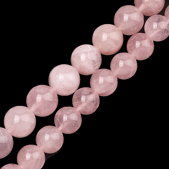 Природного розового кварца нитей бисера, гладкий круглый