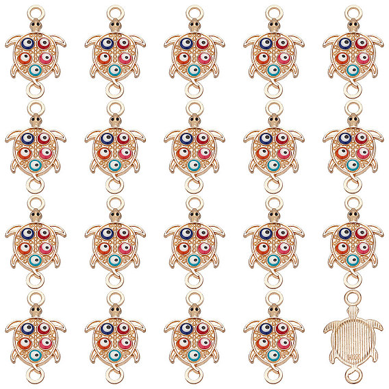 Подвески из сплава эмали, золотые, черепаха со злым глазом