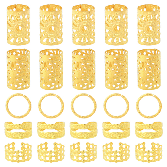 200 шт. 5 стили железные дреды бусины украшения для волос, манжеты для волос