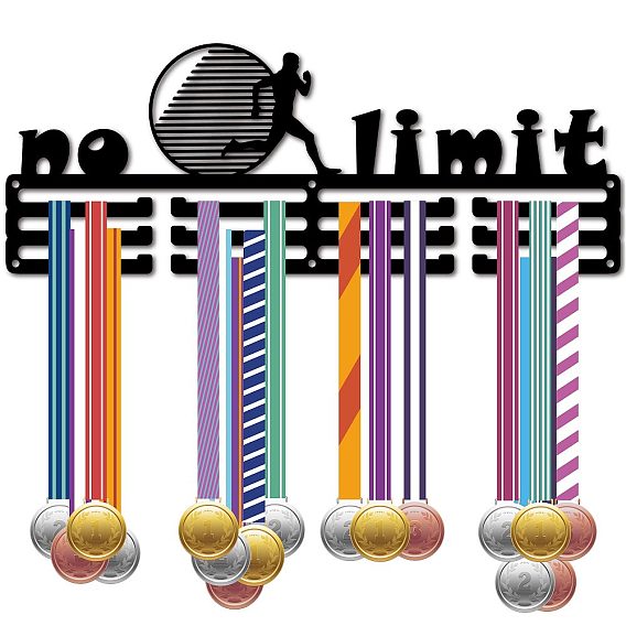 Модная железная вешалка для медалей, настенная стойка для дисплея, 3-линия, с винтами, чёрные