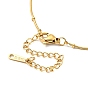 Imitation Cat Eye Oval Pendant Necklace with Round Snake Chains, Ion Plating(IP) 304 Stainless Steel Jewelry for Women