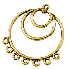 Компоненты для люстры, сплав, без свинца и без кадмия, плоско-круглые, длиной около 41 мм , шириной 35 мм , толщиной 4 мм , отверстие : 1.5 мм