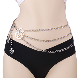 Сплав пентаграмма кисточка сексуальные цепи для тела, бикини украшения для женщин