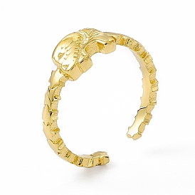 Ионное покрытие (ip) 304 кольцо в виде слона из нержавеющей стали для женщин, открытые кольца звезды
