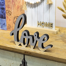 Wood & Acrylic Word Love Sign, for Home Desktop Decoration