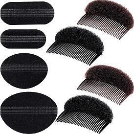 Nylon Hair Comb Set for Hairstyling - Sponge Cushion, Hair Accessories, Headband.