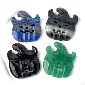 Тема хэллоуина натуральный драгоценный камень тыква лицо украшение украшение, для украшения рабочего стола домашнего офиса