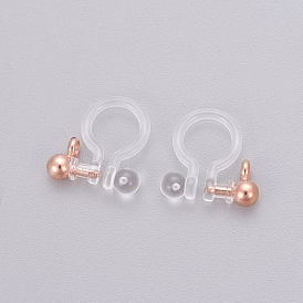 Transparent U Type Painless Prevent Allergy Resin Ear Clip, with Stainless Steel Findings