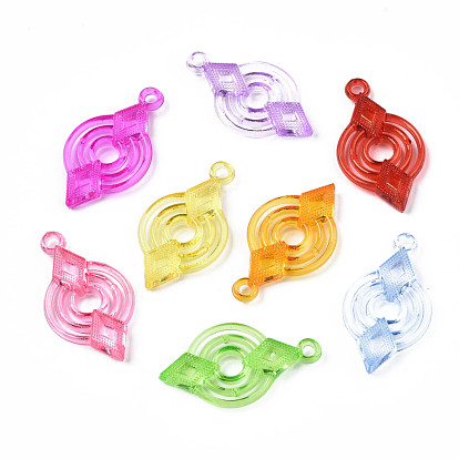 Transparent Acrylic Pendants, Oval