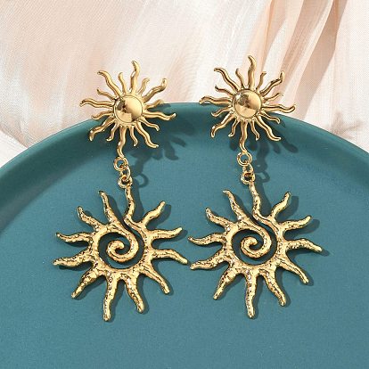 304 из нержавеющей стали серьги, солнце, ионное покрытие (ip), долговечный