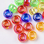Plastic Beads, AB Color Plated, Large Hole Beads, Barrel