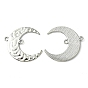 Tibetan Style Links/Connectors, Lead Free and Cadmium Free, Crescent, 36x33x1.5mm, Hole: 2mm