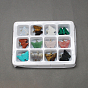 Gemstone Pendants, with Brass Clasps, Mixed Stone, Butterfly, 20x25x5mm, Hole: 6x2mm, 12pcs/box