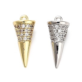 Латунные микро проложить кубического циркония подвески, конус прелести, стойки покрытие, долговечный, без свинца и без кадмия