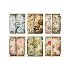 30 набор листов декоративной бумаги для альбомов в стиле ретро, Бумага для дневника с цветами и животными