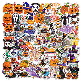 50Pcs Halloween Cartoon Pumpkin Themed Stickers, Waterproof Stickers, for DIY Photo Album Diary Scrapbook Decoration