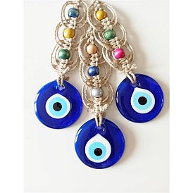Turkish blue eye pendant devil's eye pendant wind blue glass pendant car decoration