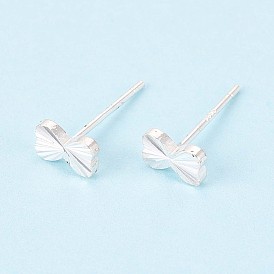 925 серьги-гвоздики из стерлингового серебра с бантом