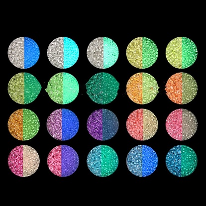 Светящиеся прозрачные круглые стеклянные бусины, ювелирные аксессуары своими руками, светящиеся в темноте бусы