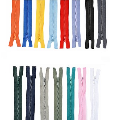 Garment Accessories, Nylon and Resin Zipper, with Alloy Zipper Puller, Zip-fastener Components