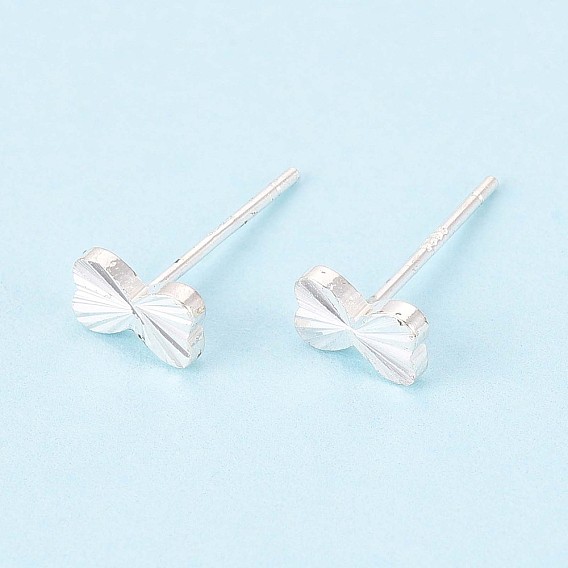 925 серьги-гвоздики из стерлингового серебра с бантом