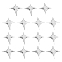 15Pcs Zinc Alloy Lapel Pins for Backpack Clothes, Star