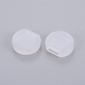 Silicone Ear Nuts, Earring Backs, Half Drilled
