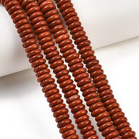 Натуральные красные яшмы бусы пряди, класс А, рондель