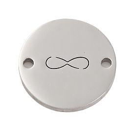 304 соединительные звенья нержавеющие, Плоский круглый с бесконечностью