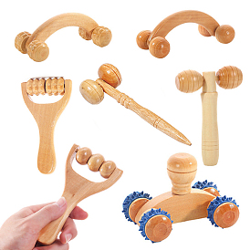 Wood Facial Rollers, Face Massager Tools Relaxing