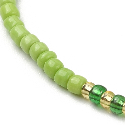 Bracelets de perles de verre tressées, bracelet réglable