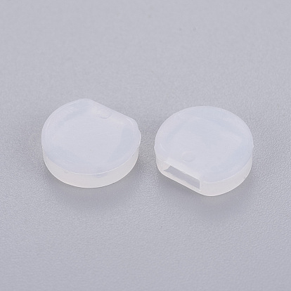 Silicone Ear Nuts, Earring Backs, Half Drilled