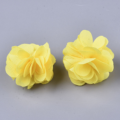 Polyester Fabric Flowers, for DIY Headbands Flower Accessories Wedding Hair Accessories for Girls Women