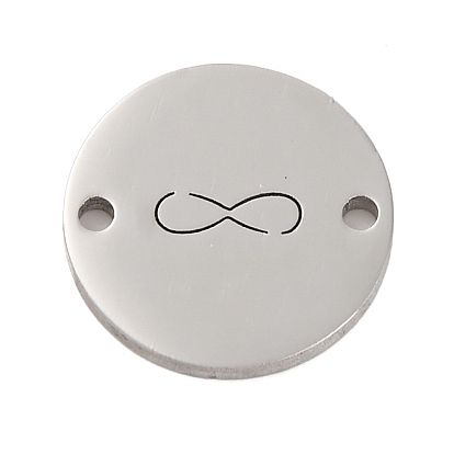 304 соединительные звенья нержавеющие, Плоский круглый с бесконечностью