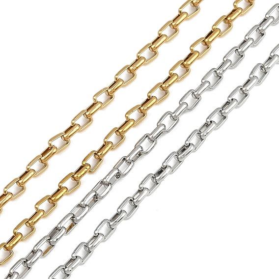 304 кабельные цепи из нержавеющей стали, ионное покрытие (ip), несварные, прямоугольные, с катушкой