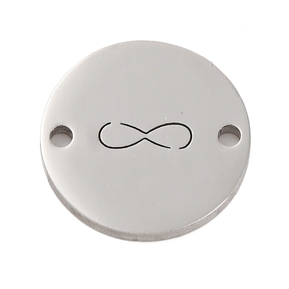 304 соединительные звенья нержавеющие, Плоский круглый с бесконечностью