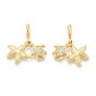 Латунное микропейв с кубическим цирконием европейские подвески с подвесками, морская звезда и морская черепаха, Подвески с большими отверстиями