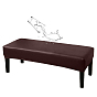 1Funda rectangular de taburete de cuero sintético (PC), decoraciones de sillas
