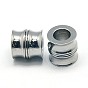 201 Stainless Steel Beads, Grooved Beads, Column